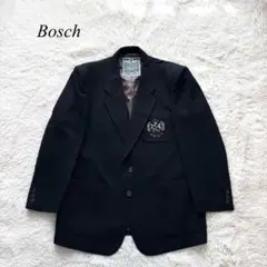 Z5【ボッシュ】テーラードジャケット　シングル　ウール　M 刺繍 フォーマル