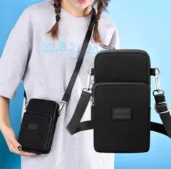 携帯入れ お財布 スマホ 斜めがけ ナイロン フェス アームバッグ ショルダー