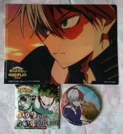 限定【轟 焦凍】ジャンプショップ 缶バッジ & ヒーロープラザ クリアファイル