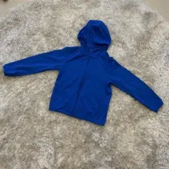 【美品】UNIQLO エアリズム フード付き長袖パーカー UV 130 ブルー