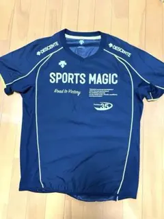 デサントDESCENTE 半袖 ピステ ウィンドブレーカー 防風 紺 ネイビー