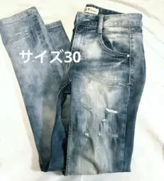 【COOKJEANS】ダメージデニムパンツ【30】