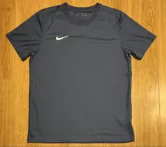 Nike DRI-FIT ダークネイビー Tシャツ XL 背面メッシュロゴ刺繍