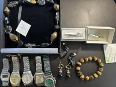 【遺品、生前整理】時計、ネクタイピン、ネックレスなどまとめ売り