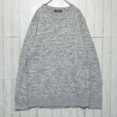 Navy ネイビー　長袖セーター　グレー【L】　レディース