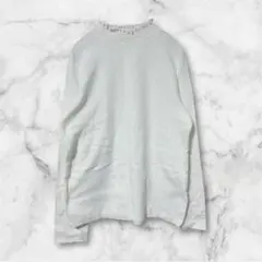 ローリーズファーム フリルネック カットソー ホワイト 長袖 ハイネック