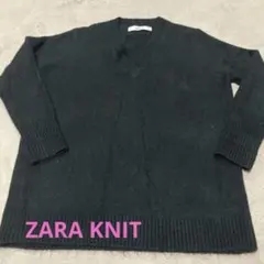 ZARA ブラック Vネックニット　Mサイズ