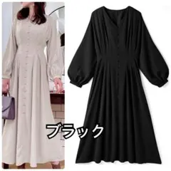 新品グレイル　バックシャーリングタックフレアワンピース Mサイズ