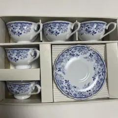 NARUMI Theo Dore ボーンチャイナ ティーカップ&ソーサー5セット