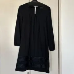 NATURAL BEAUTY BASIC ブラック M ひざ丈ワンピース