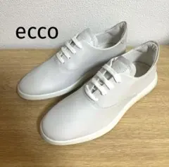 ブラックフライデー！未使用級★エコー　ecco レザースニーカー　ミニマリスト白