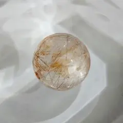 希少 ルチル クォーツ ライモナイト 共生 334-g 粒売り 10mm