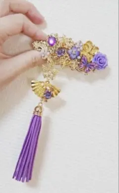Henriette 布花作家 ハンドメイド アンリエット 蝶々のイヤーカフ 右用 