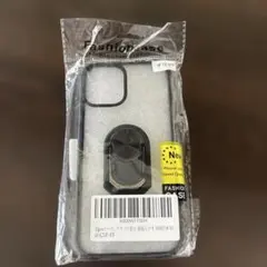 iPhone 12 Pro 専用ケース リング付 新品　ブラック×クリア　男性向