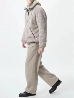 新品UNIQLO✖️NEEDLESフリース ワイドパンツL ベージュ