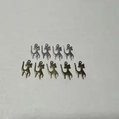 猫型チャーム 9個セット シルバー＆ゴールド