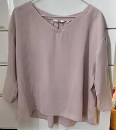 UNIQLO Vネック 七分袖ブラウス