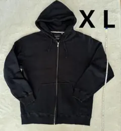 ブラック フルジップ パーカー Lサイズ