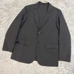 美品★ユニクロ 感動ジャケット ウールライク M ダークグレー 448034