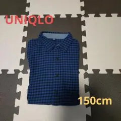 ユニクロ　チェック　シャツ　150cm