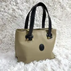 【極美品】トラサルディ ハンドバッグ レザー ベージュ ゴールド金具