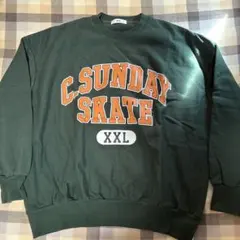 WEGO C.SUNDAY SKATE トレーナー XXL ダークグリーン