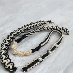 カラー変更可能　スマホショルダーストラップ　パール