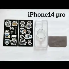 iPhone14 pro スマホケース ラメ入り クリア カバー スタンド機能付