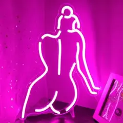 新品✨Lady Back LED ネオンサイン ネオンライト ピンク 女性 装飾