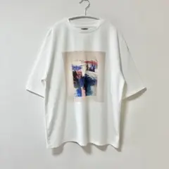 ラコレ アート プリントTシャツ 半袖 ホワイト