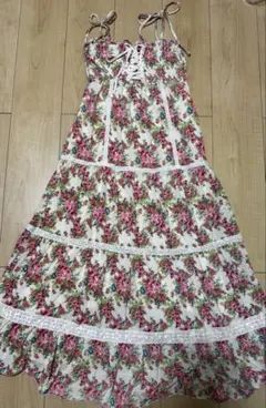 LIZLISA リズリサ 花柄キャミソールロングワンピース