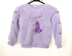 ディズニープリンセス　ラプンツェル　ボアトレーナー　袖リボン　レース