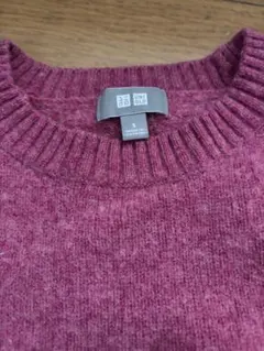 ユニクロ　プレミアムラムウールニット　クルーネック　レディース　S