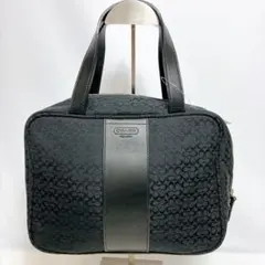 6597◯ COACH シグネチャー ハンドバッグ ブラック