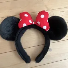 ミニーマウス 耳付きカチューシャ