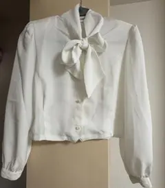 ボウタイ ブラウス 長袖 9号 Mサイズ相当