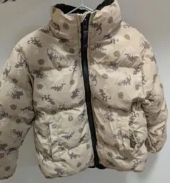 【110cm】petit main 恐竜柄中綿コート