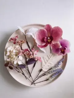 ヘッドパーツ　ウェディング　アーティフィシャルフラワー