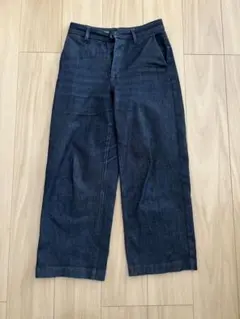 無印良品ダークデニム ワイドパンツ　訳あり