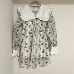 シースルー　刺繍　ブラウス