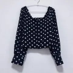 リエンダ　ドット　ブラウス　トップス