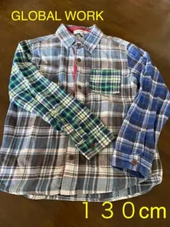 GLOBAL WORK 130 チェックシャツ ネルシャツ