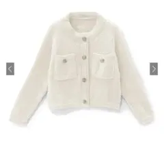 ニットカーディガン ノーカラージャケット