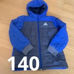 adidas ダウンコート 140cm 青/黒