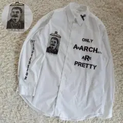 ANARCHY スターリン アナーキーシャツ 白シャツ 長袖シャツ UK パンク