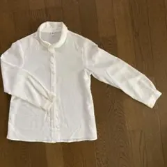 UNIQLO 長袖シャツ 女の子130 ホワイト