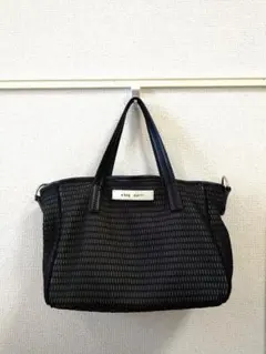 q bag paris nest bon ブラック 2wayバッグ メッシュ