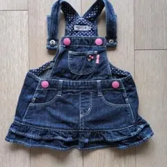 DOUBLE B デニムオーバーオールスカート ミキハウス