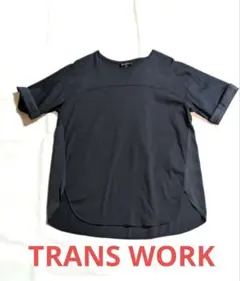TRANS WORK レディース 半袖 カットソー　ネイビー 40のサムネイル