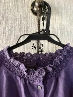 sm2★USED★裾スカラップレースの可愛い*リボン付き*ペチパンツ*人気のブラック スカラップ（ブランドサマンサモスモス）（レディース